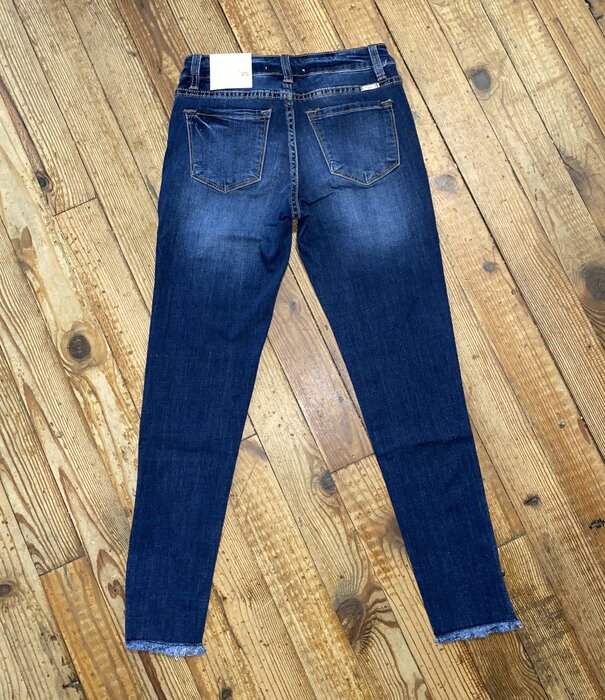 Kancan B. Low-Rise Ankle Skinny Zipper Hem Detail