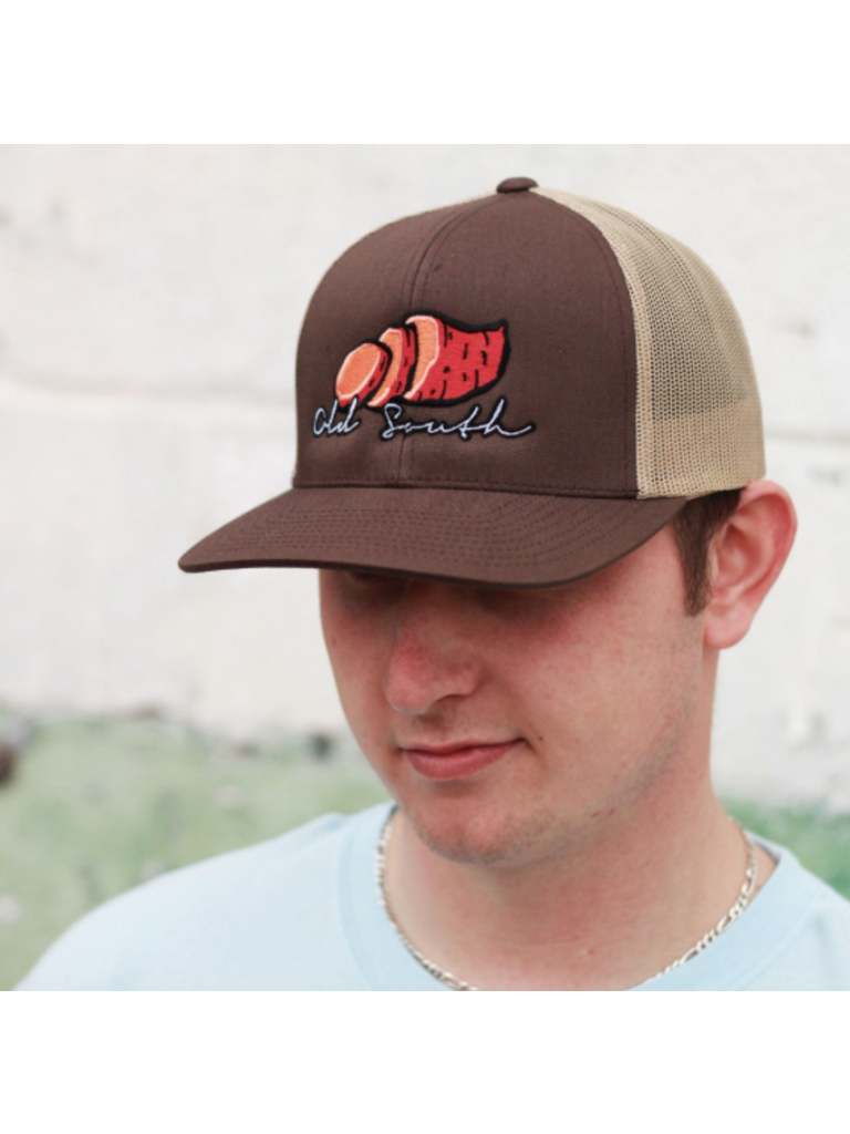 Old South Old South Sweet Potato Trucker Hat Brown and Khaki Mesh