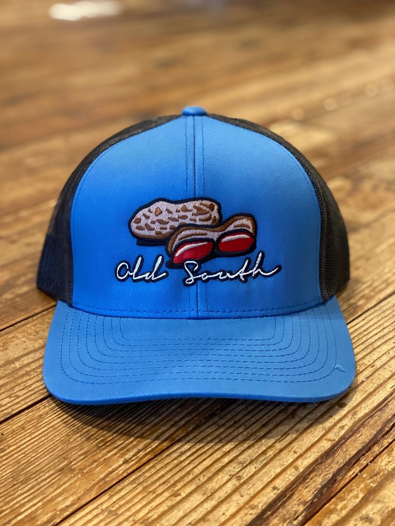 Old South Old South Peanut Pile Trucker Hat Ocean Blue and Charcoal Mesh