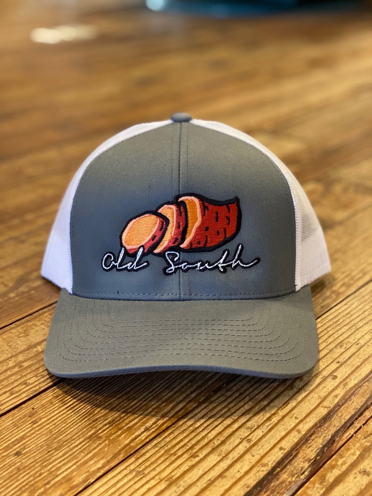 Old South Old South Sweet Potato Trucker Hat Graphite and White Mesh