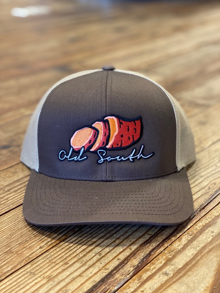 Old South Old South Sweet Potato Trucker Hat Brown and Khaki Mesh