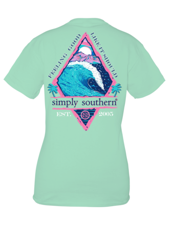 Simply Southern Simply Southern Feeling Good Like It Should Youth Short Sleeve Mint T-shirt Simply Southern Simply Southern Feeling Good Like It Should Youth Short Sleeve Mint T-shirt