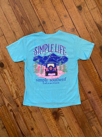 Simply Southern Simply Southern Simple Life Mountain View Youth Short Sleeve T-Shirt Simply Southern Simply Southern Simple Life Mountain View Youth Short Sleeve T-Shirt