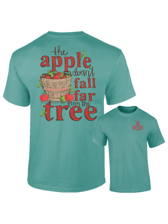 Southernology Apple Tree Seafoam Comfort Color T-Shirt Southernology Apple Tree Seafoam Comfort Color T-Shirt
