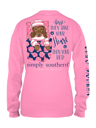Simply Southern Youth First They Take Your Heart Next Your Bed Long Sleeve T-Shirt Simply Southern Youth First They Take Your Heart Next Your Bed Long Sleeve T-Shirt