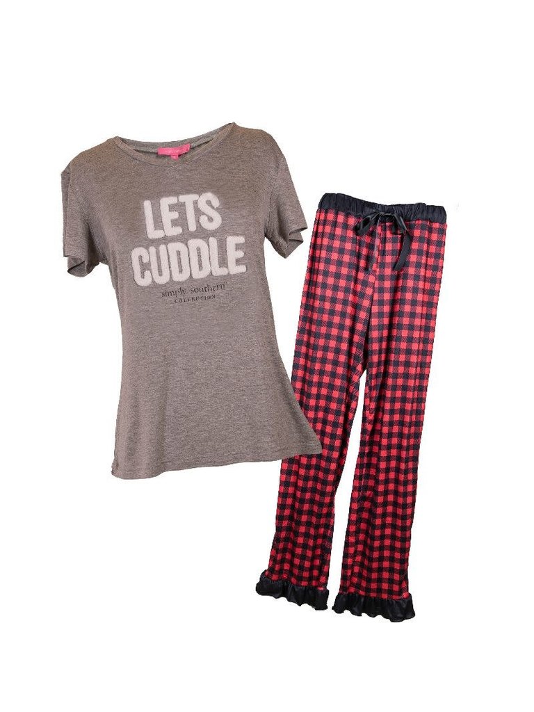 Youth Pajama Sets with Graphic Tops and 