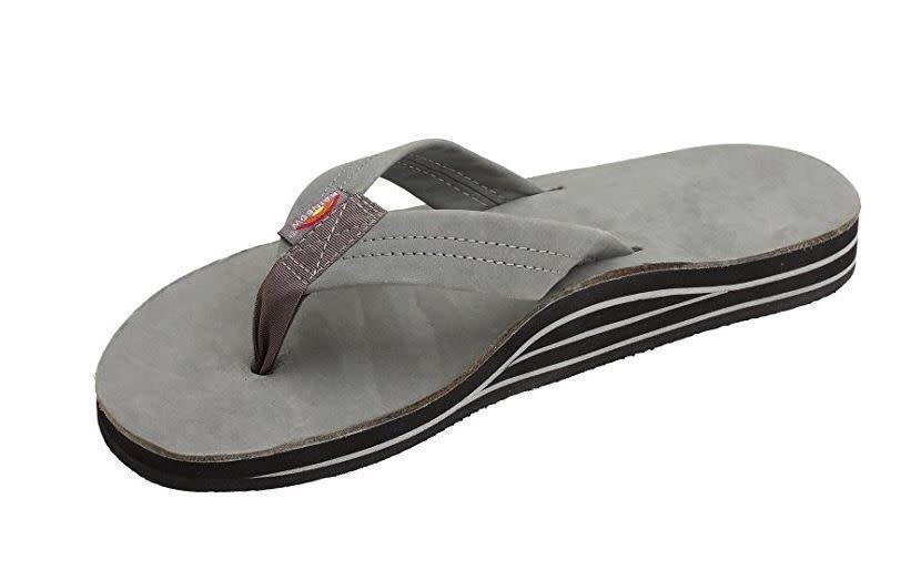 Rainbow Sandals Men's Premier Double Layer Leather Grey - Papa's