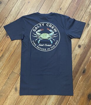 Salty Crew East Coast Crabber Blue Tee