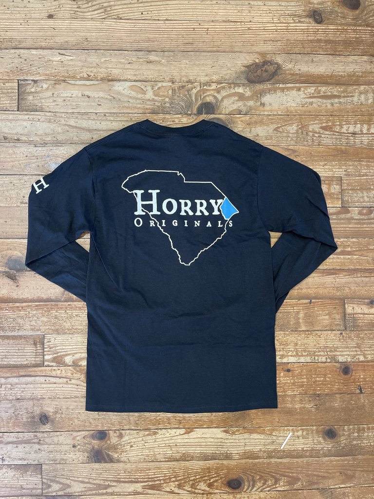 Horry Originals Horry Originals State Logo Black Tee L/S