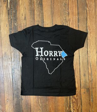 Horry Originals State Logo Black Tee Youth