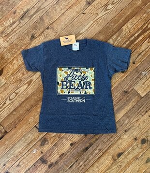Straight Up Southern Youth Little Bear Tee Heather Navy