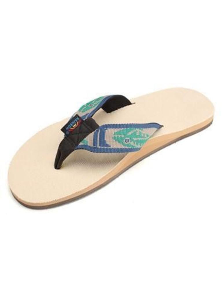 hemp rainbow flip flops