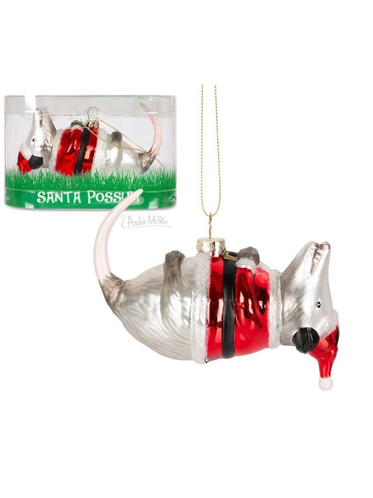 Archie McPhee Santa Possum Ornament