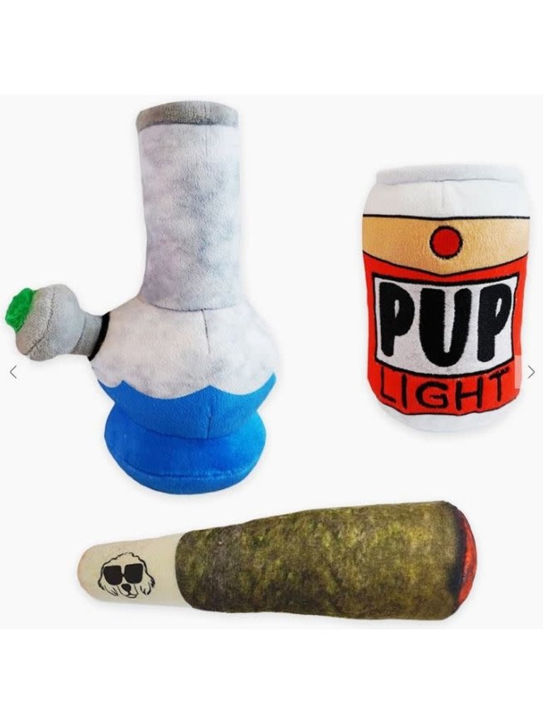 3 Pack Chill Vibes Plush Dog Toys - Papa's General Store