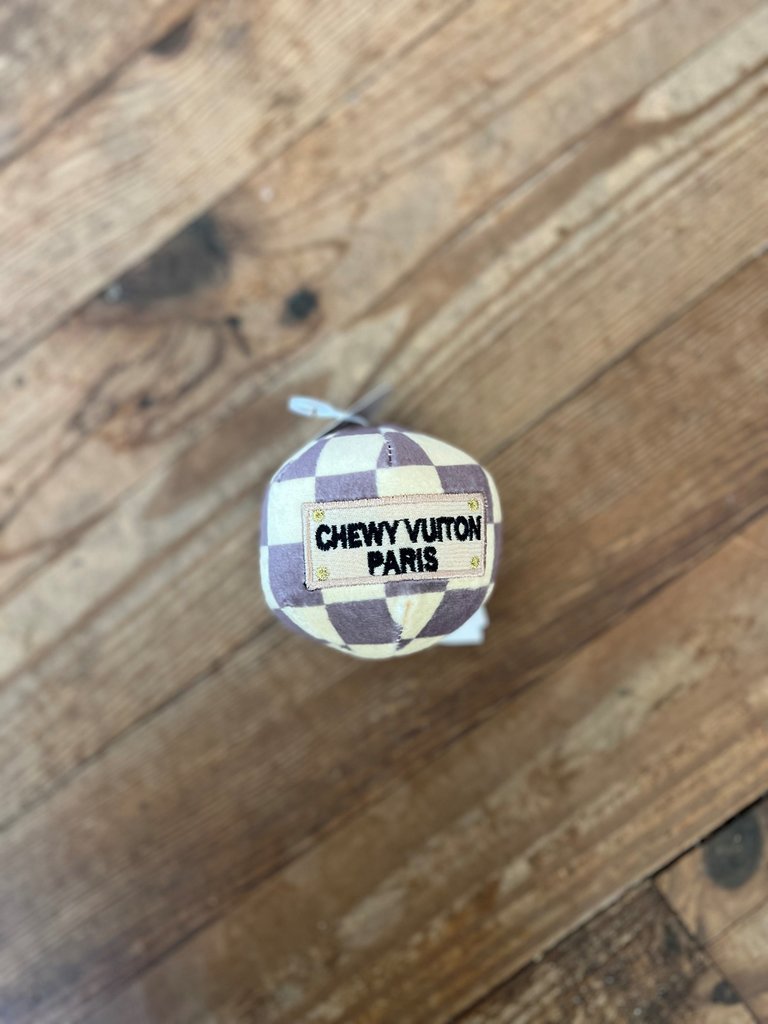 Haute Diggity Dog Checker Chewy Viuton Ball Small