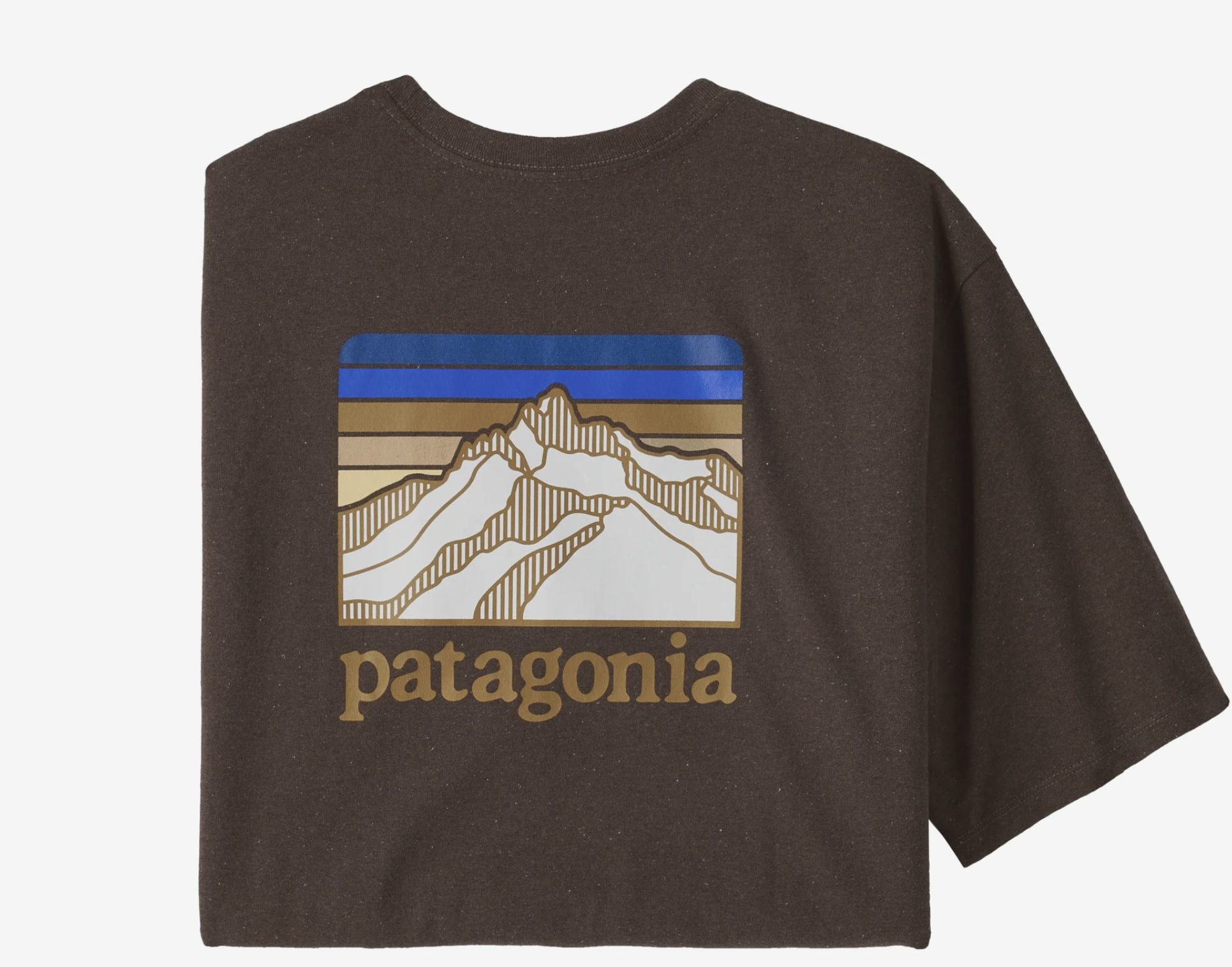 Patagonia Men's Line Logo Ridge Pocket Responsibili-Tee : Cone Brown