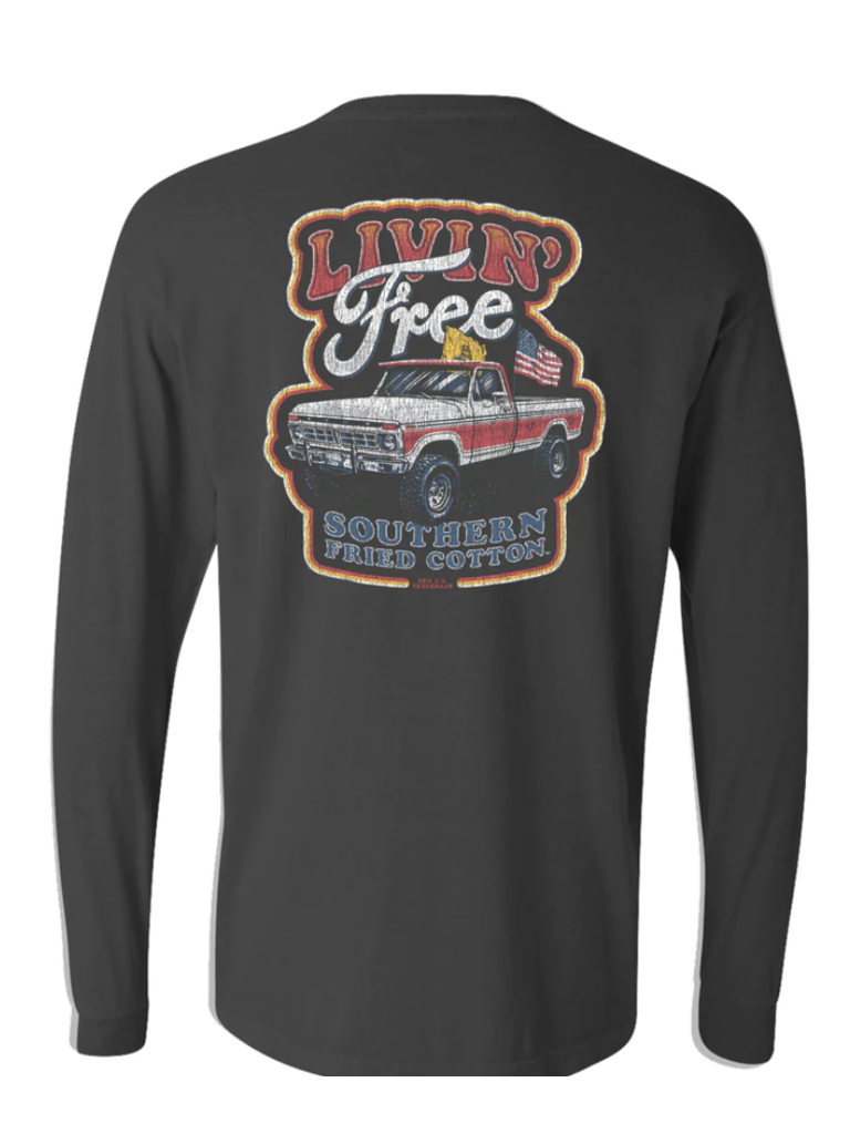 Southern Fried Cotton Freedom Flyer L/S Tee Pepper