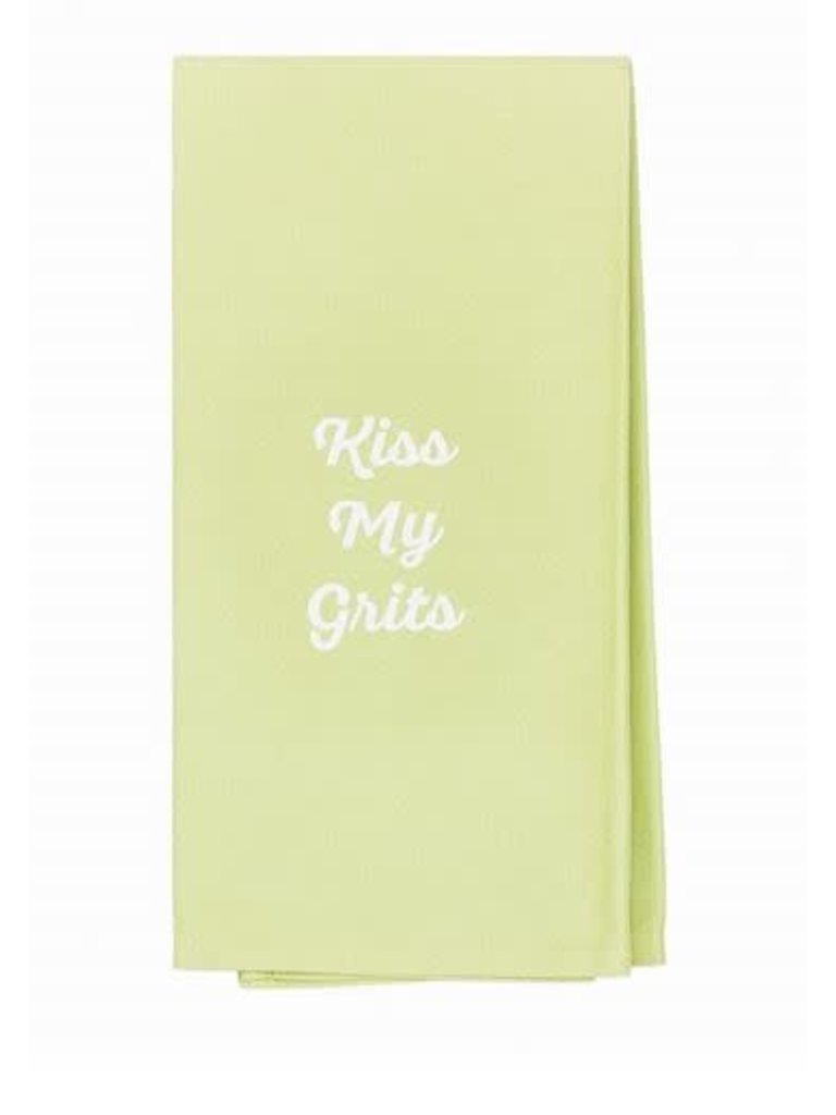About Face Designs Kiss My Grits Tea Towel