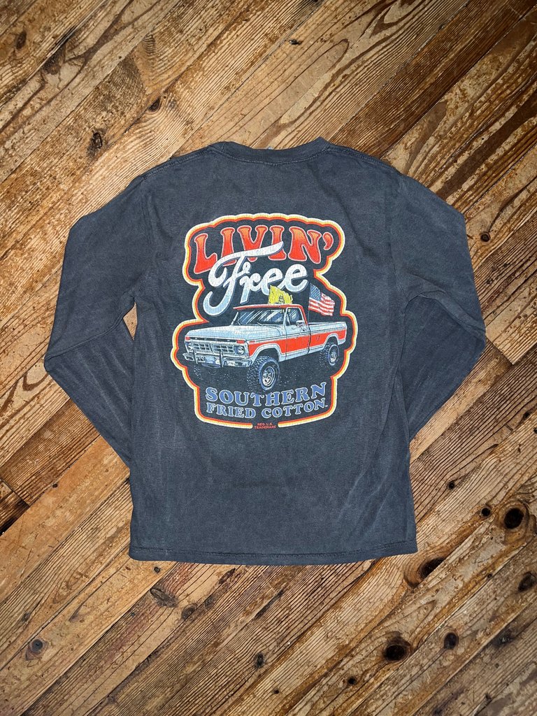 Southern Fried Cotton Freedom Flyer L/S Tee Pepper