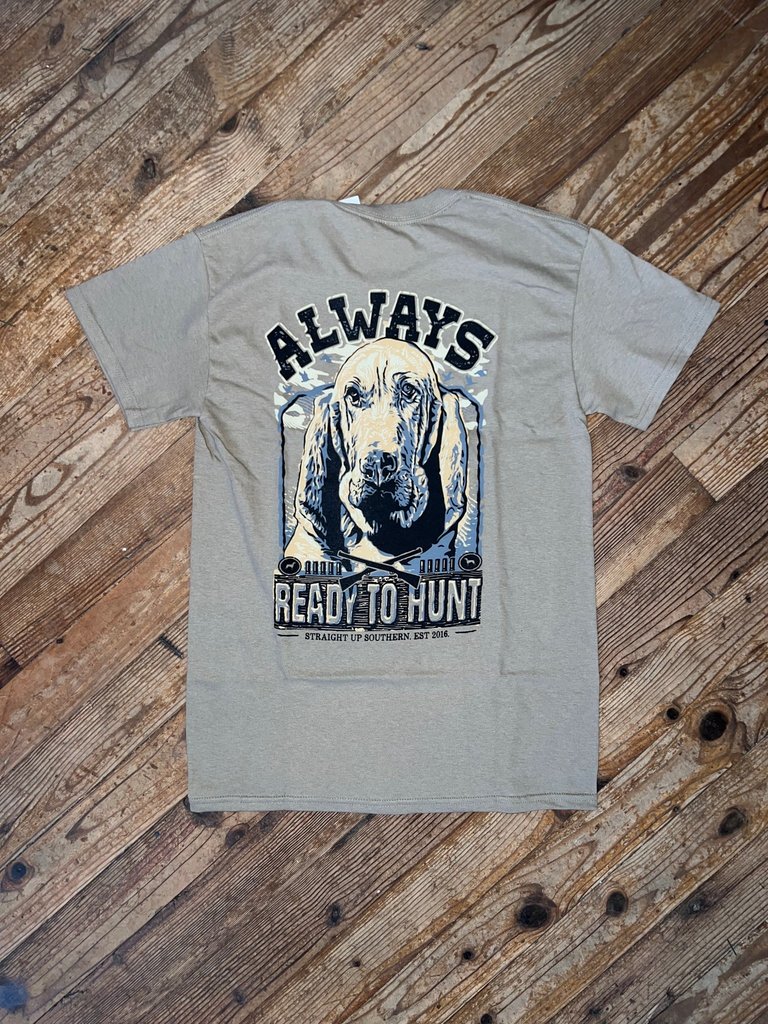 Straight Up Southern Ready to Hunt S/S Tee Brown Savannah