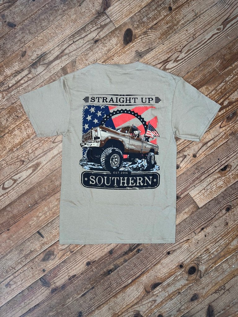 Straight Up Southern Freedom Truck S/S Tee Coyote Brown