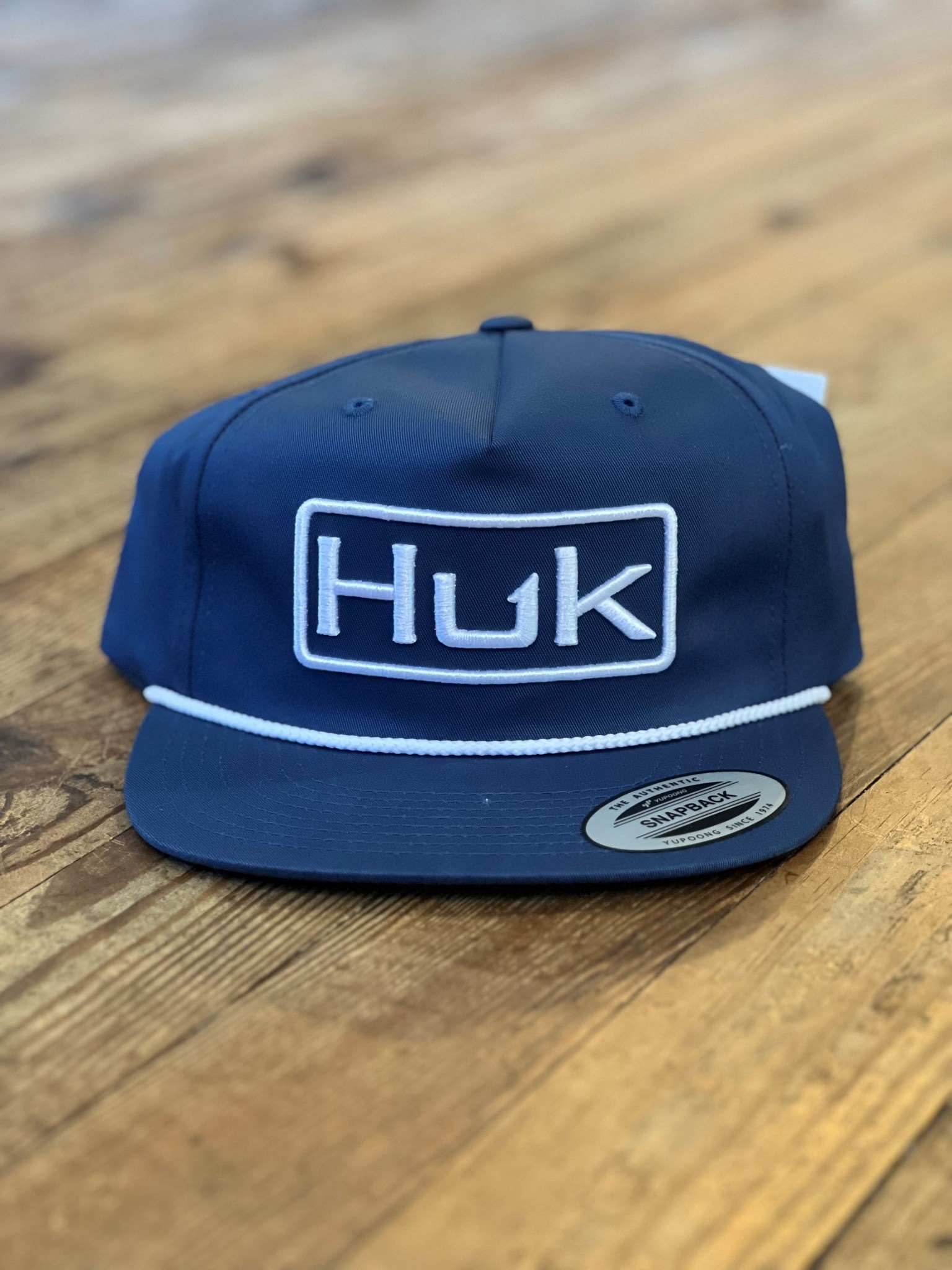 Huk Men's Captain Rope Trucker Hat, Sargasso Sea