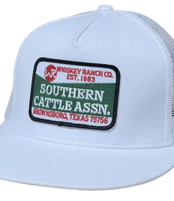 Whiskey Bent Hats WB Icy White Cattle ASSN. Hat