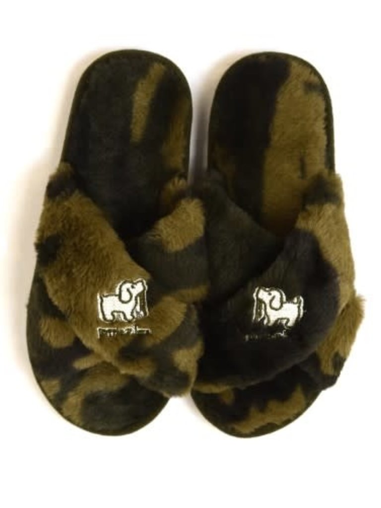 Puppie Love Puppie Love Criss Cross Slippers Green Camo