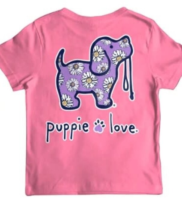 Puppie Love Youth Daisy Pup Tee Azalea