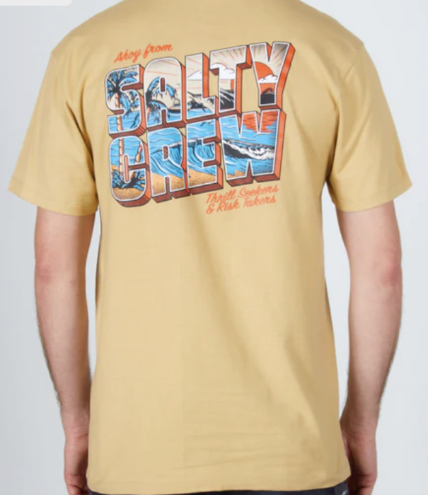 Salty Crew Salty Crew Greetings S/S Tee Camel