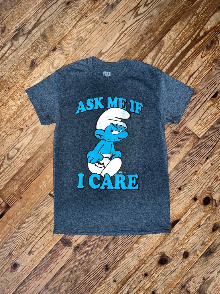 Brisco Smurf Ask Me If I Care Tee