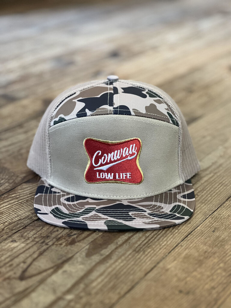 Papa's General Store 7 Panel Conway Low Life Hat Old School Camo/Khaki