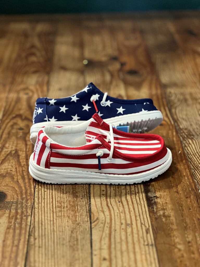 Hey Dude Wally Youth Partriotic American Flag