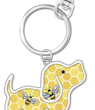 Puppie Love Honey Bee Pup Key Ring