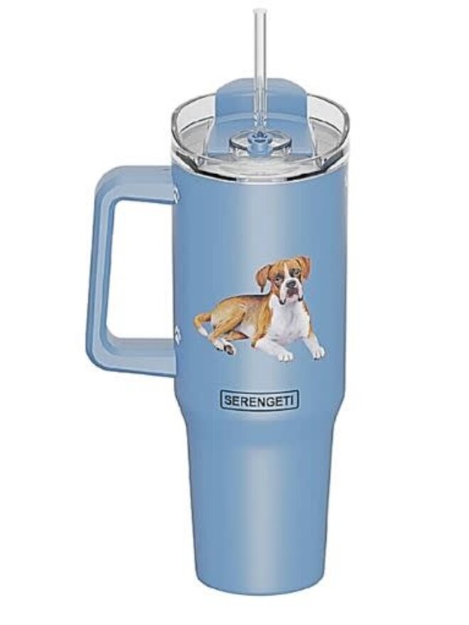 ES Pets Uncropped Boxer 40oz Tumbler