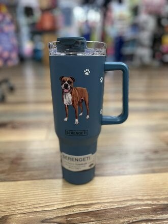 ES Pets Uncropped Boxer 40oz Tumbler