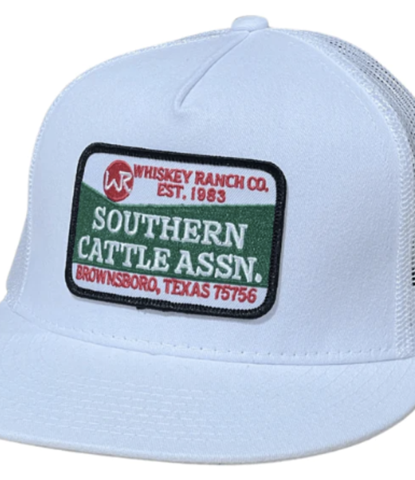 Whiskey Bent Hats WB Icy White Cattle ASSN. Hat