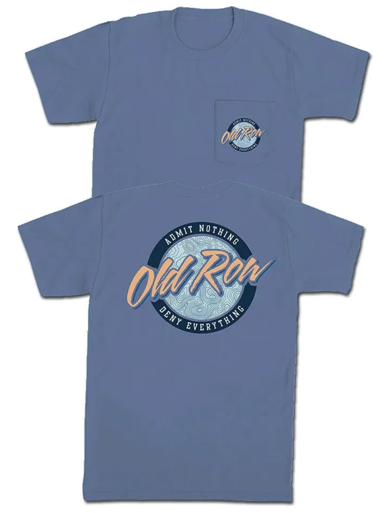 Old Row Toppo Circle Logo Pocket Tee Blue