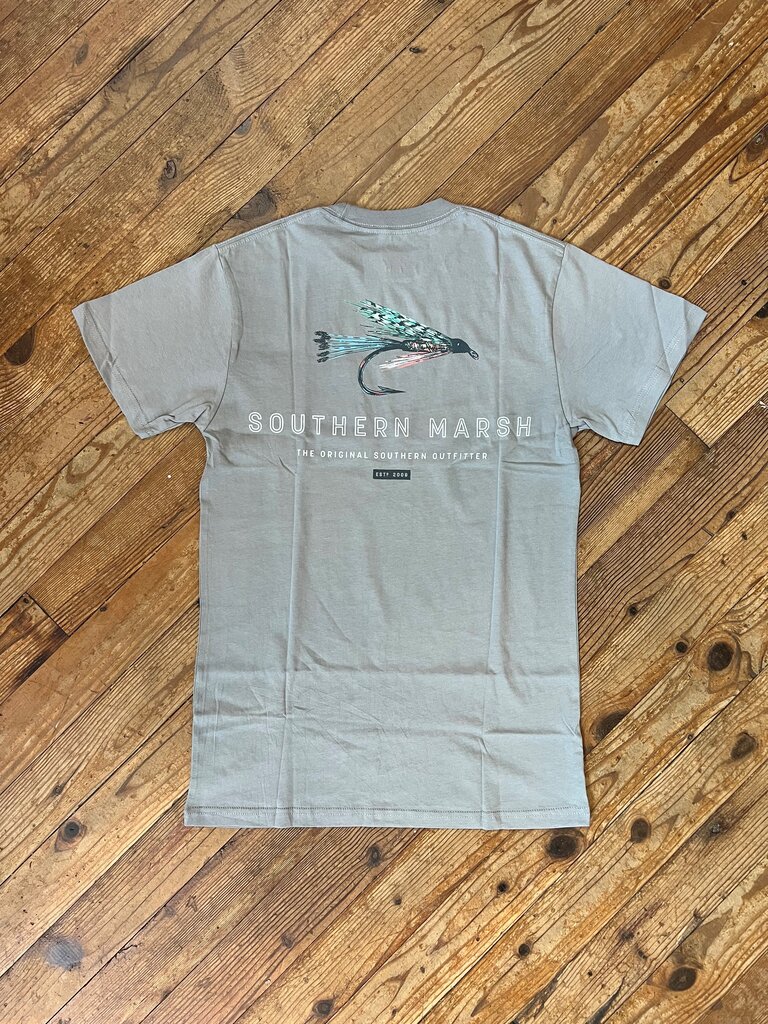 Southern Marsh Fly Out Lines Tee Dark Grey