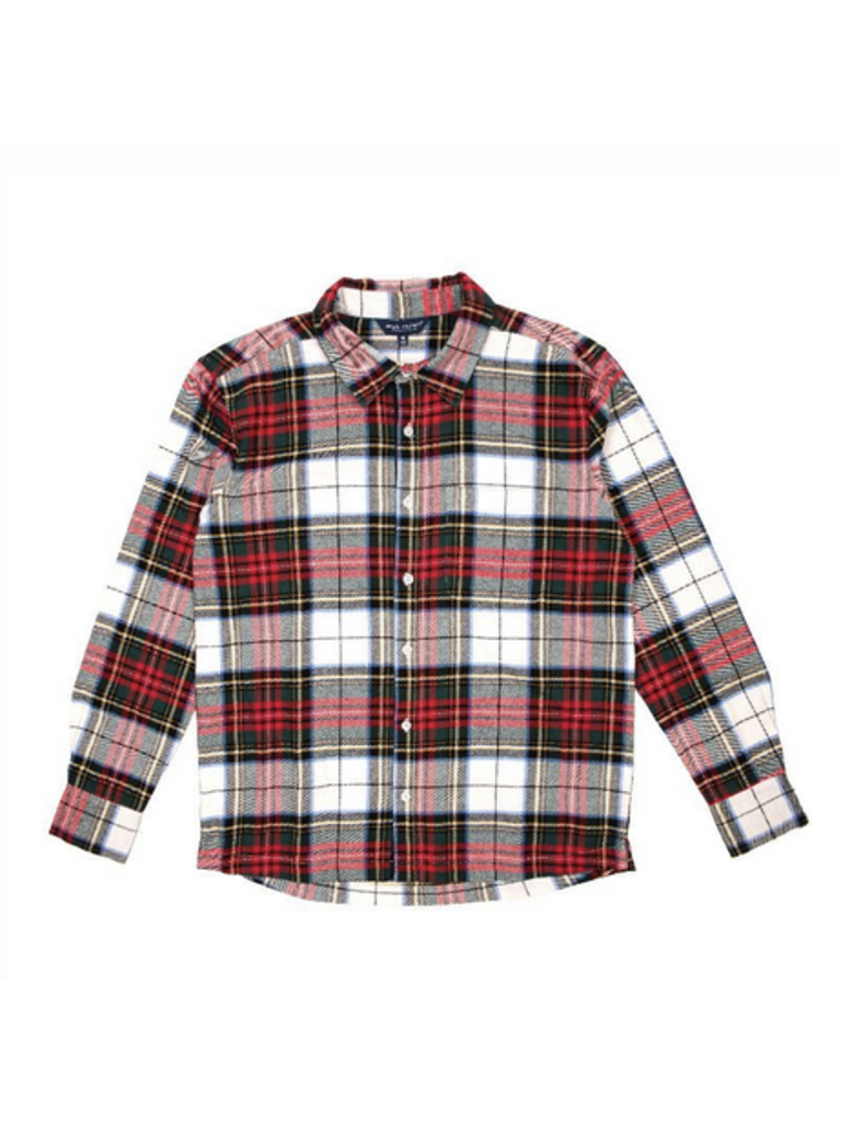 Simply Southern Simply Southern Men's Holiday Flannel White