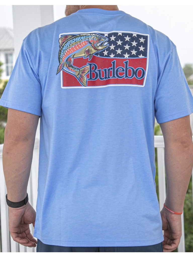 Burlebo Fish USA S/S Tee Periwinkle