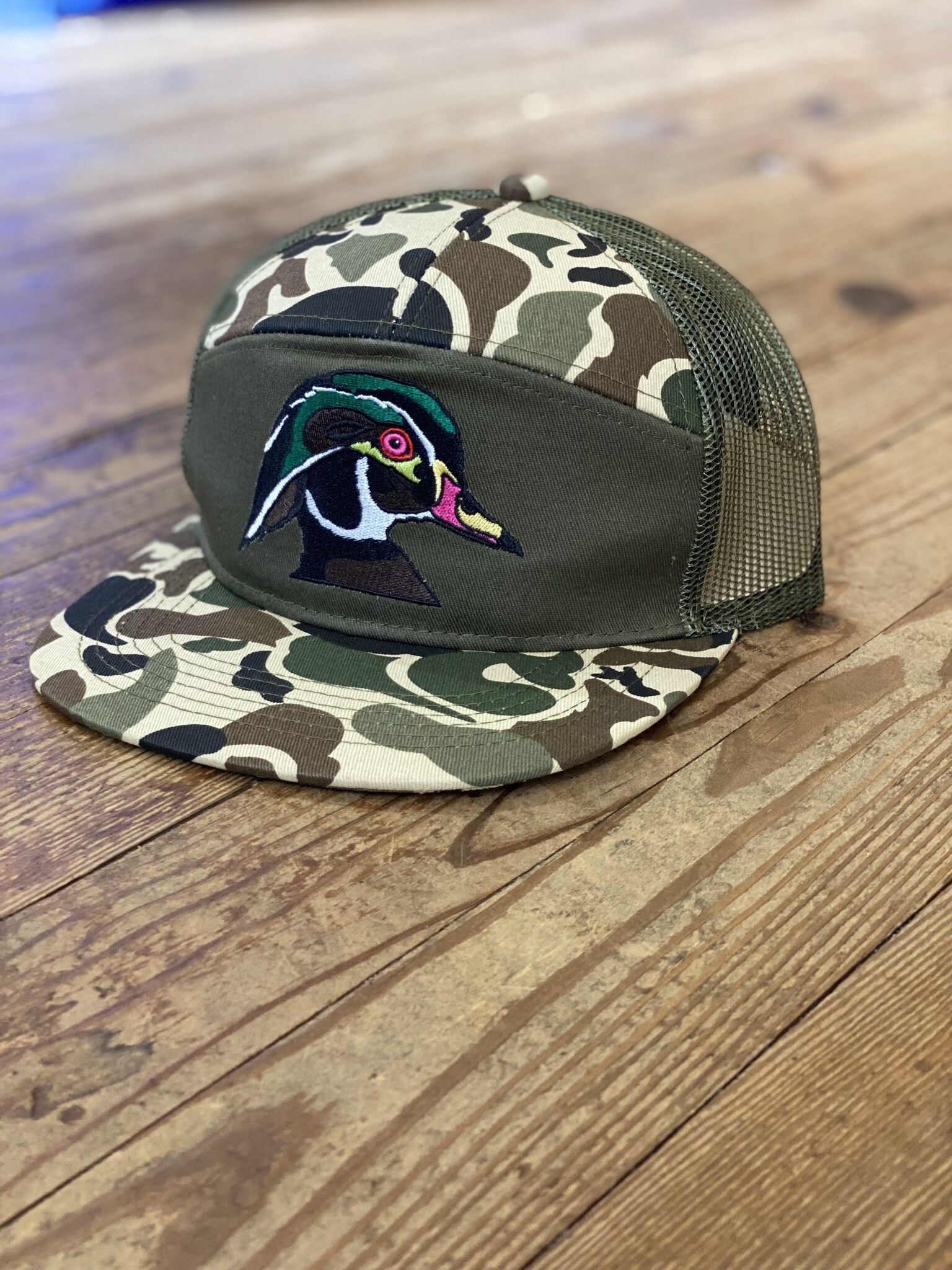 AIX Wood Duck 7 Panel Mesh Back Rope Hat - Papa's General Store