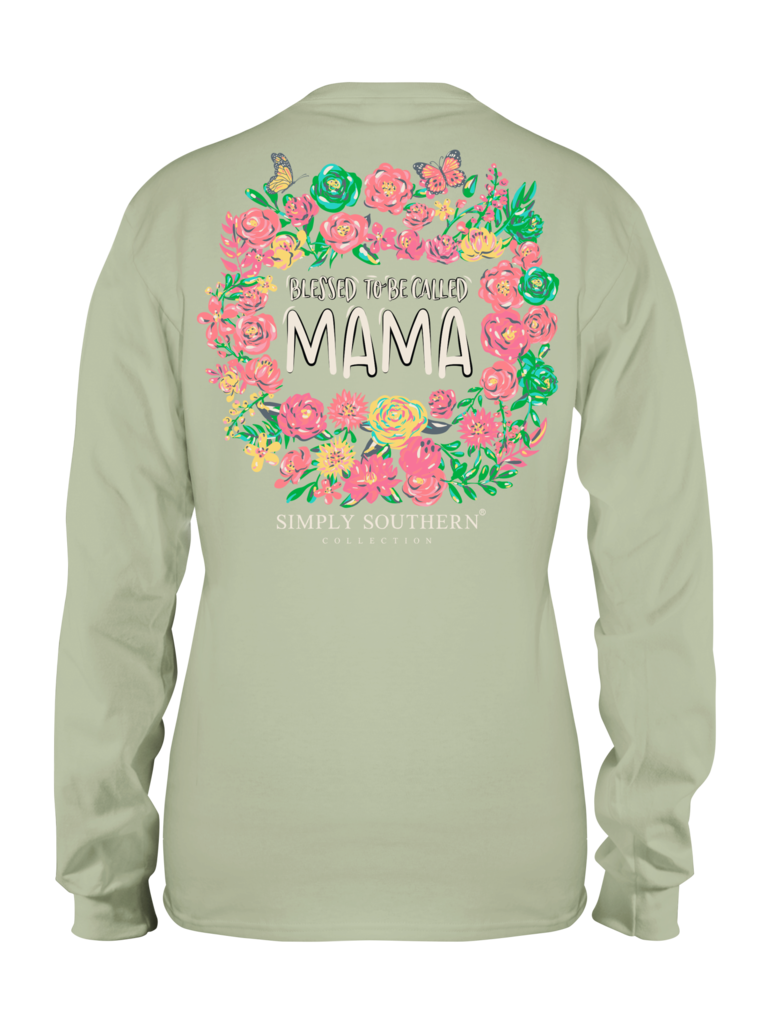 Simply Southern Simply Southern Mama  L/S Tee Sage