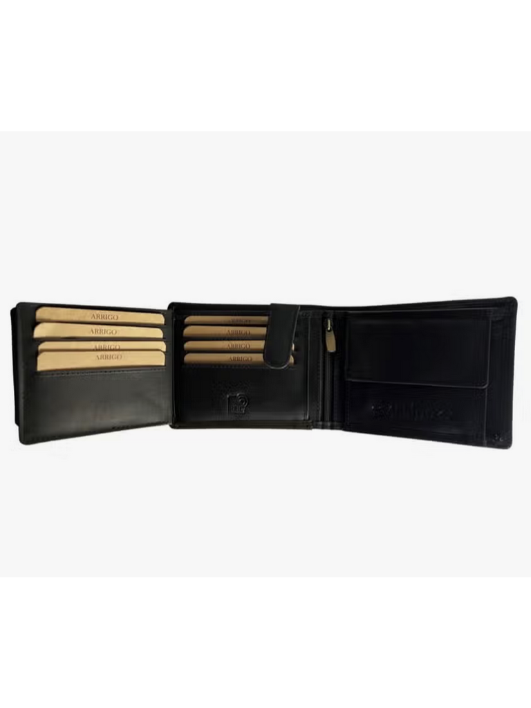 Arrigo Buffalo Leather Trifold Wallet with RFID