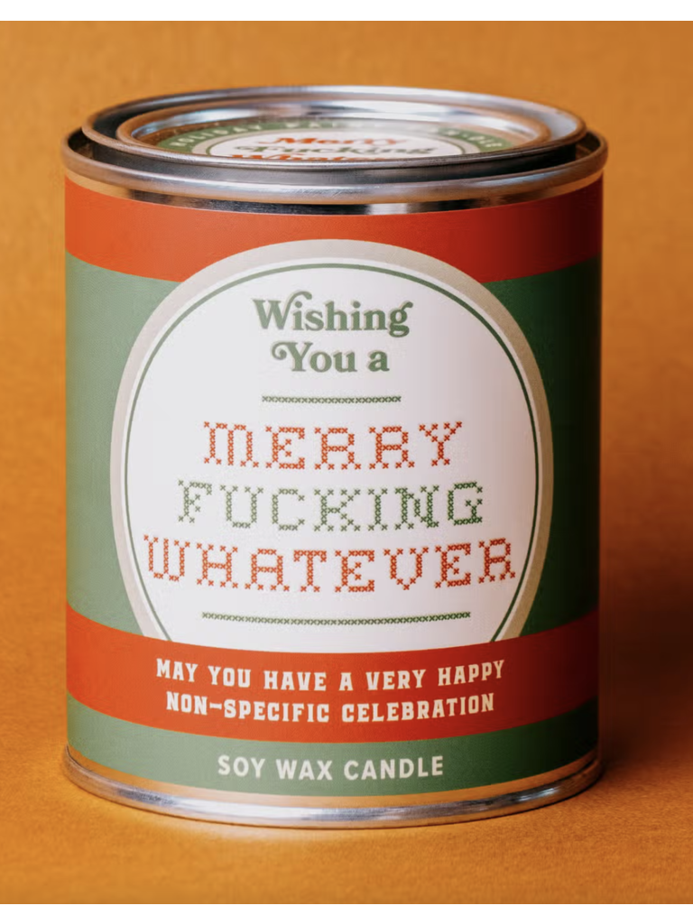 Whiskey River Soap Company Merry F@cking Whatever Paint Can Candle