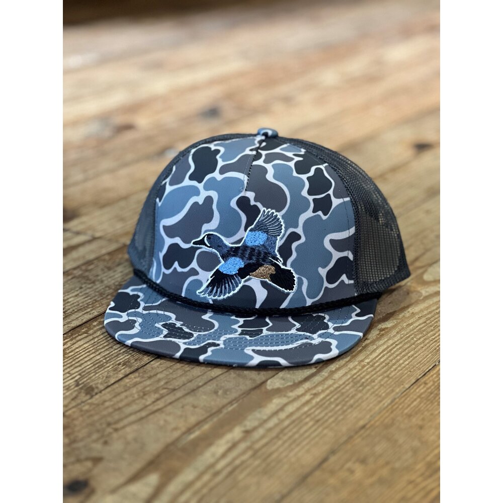 AIX Youth Blue Wing Duck Mesh Rope Hat Papa's General Store