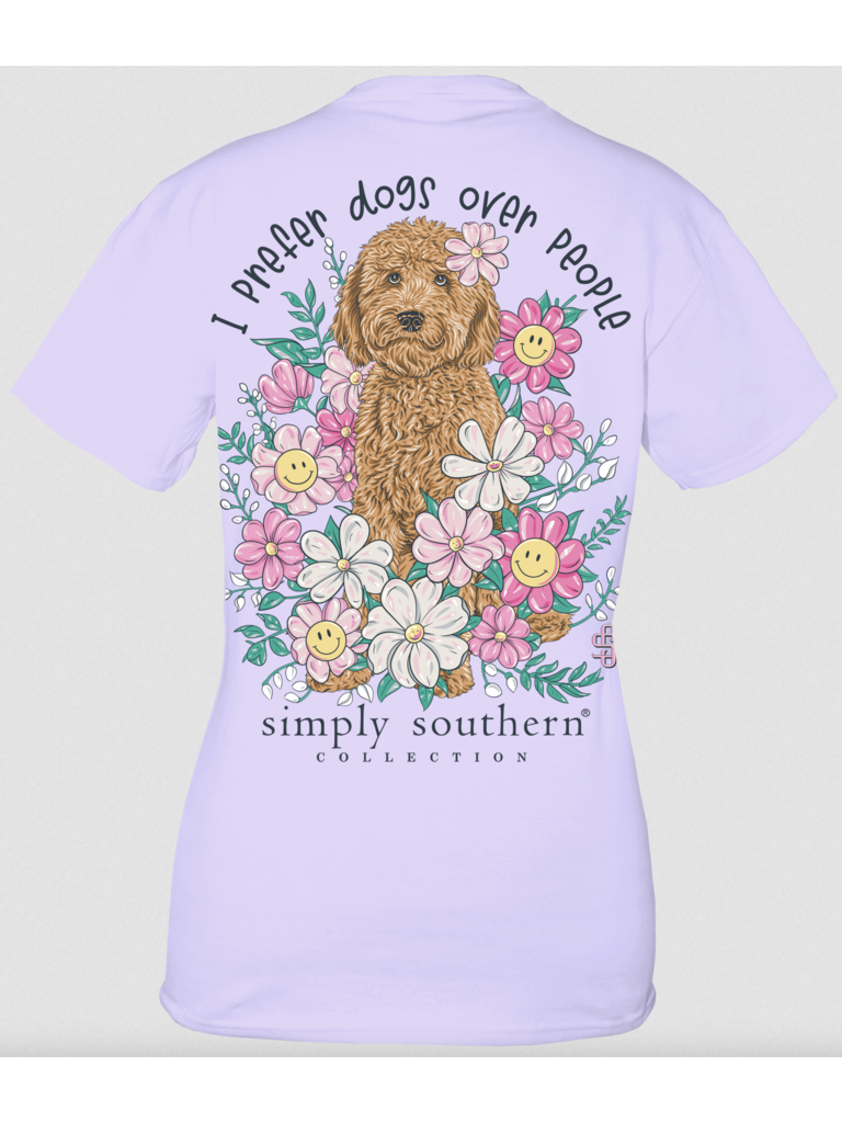 Simply Southern Simply Southern Youth  I Prefer Dogs Tee Aster