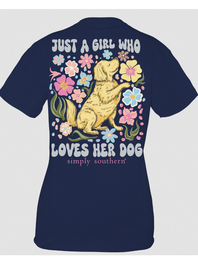 Simply Southern Simply Southern Youth Love Dog Tee Navy