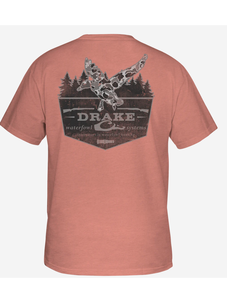 Drake Drake Youth Old School In Flight Tee Peach Echo Lt Heather