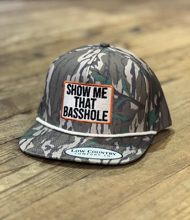 Show Me That Basshole Green Leaf Camo Hat